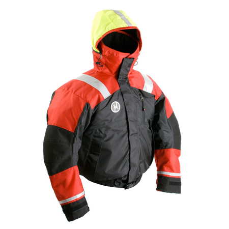 FIRST WATCH AB-1100 Flotation Bomber Jacket - Red/Black - X-Large AB-1100-RB-XL